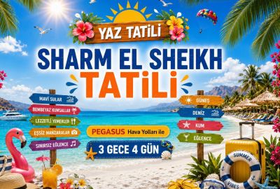 İstanbul Sabiha Gökçen Havalimanı Kalkışlı Pegasus Hava Yolları İle 3 Gece 4 Gün Sharm El Sheikh Tatili (518)